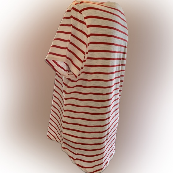 Old Navy, everywhere, size large, soft, white red striped T-shirt, short sleeve - Picture 10 of 10